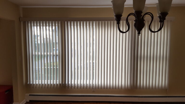 Custom sheer shadings fitted in a dining room in Bergen County, NJ