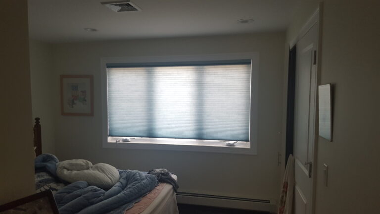 Cellular honeycomb shades installed in a New Jersey commercial space