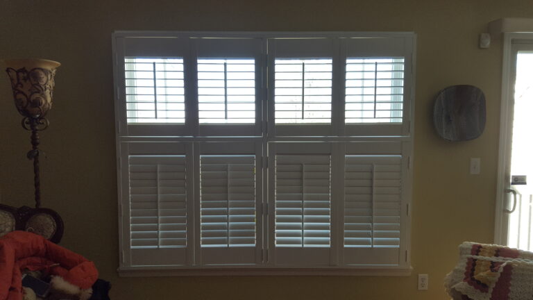 Plantation shutters measured and fitted for a Bergen County living room