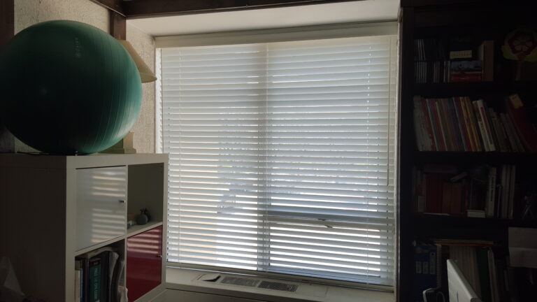 roller shades in a Tri-State home office, made to measure