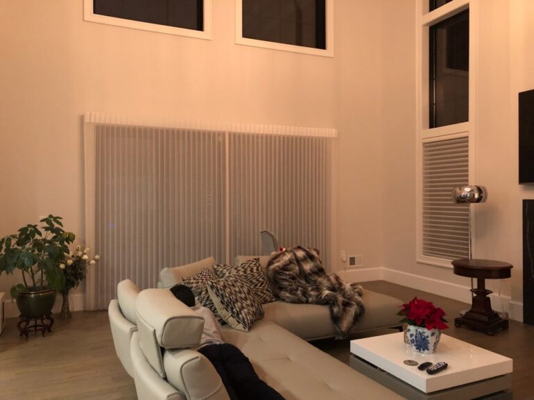 Sheer shadings in a Bergen County bedroom