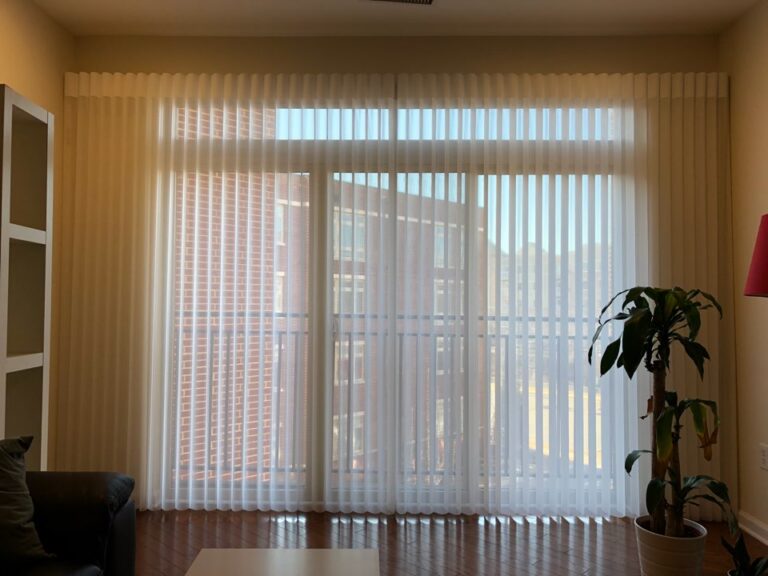 roller shades in a Tri-State living room, made to measure