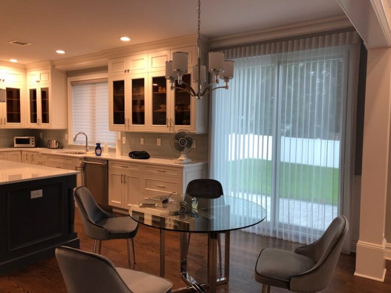 sheer shadings in a Tri-State kitchen, made to measure