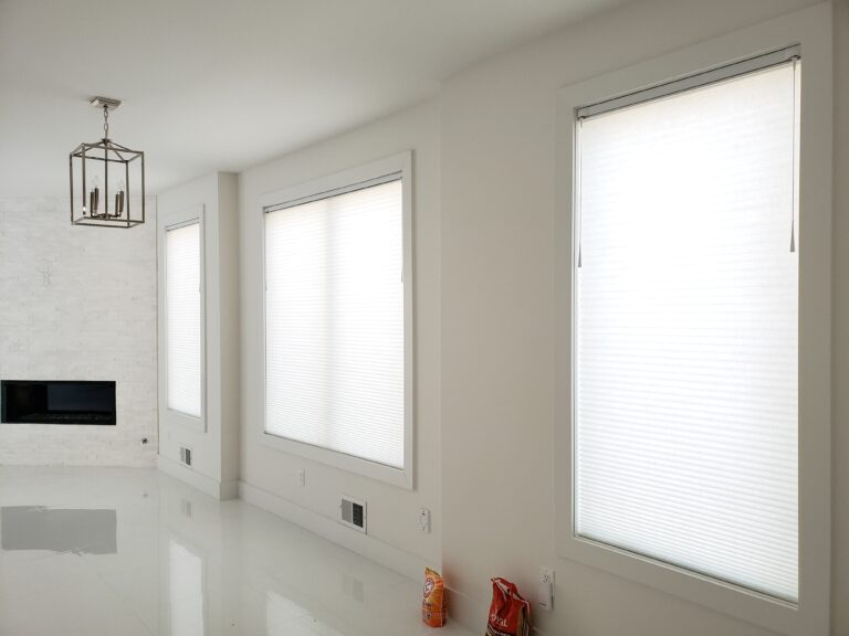 cellular honeycomb shades in a Tri-State commercial space, made to measure