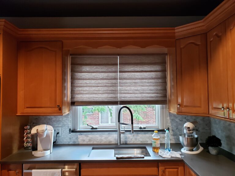 Vertical blinds installed in a New Jersey kitchen