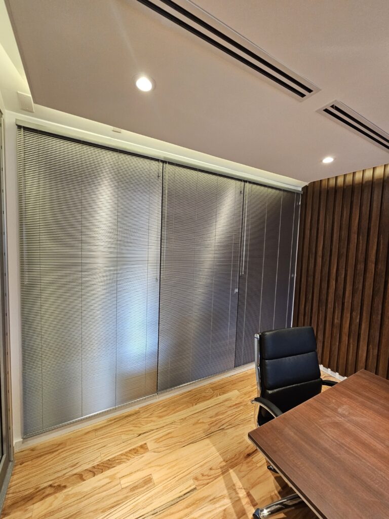 Custom sheer shadings fitted in a living room in Bergen County, NJ