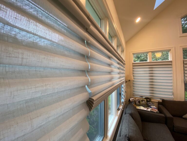 Sheer shadings installed in a New Jersey living room