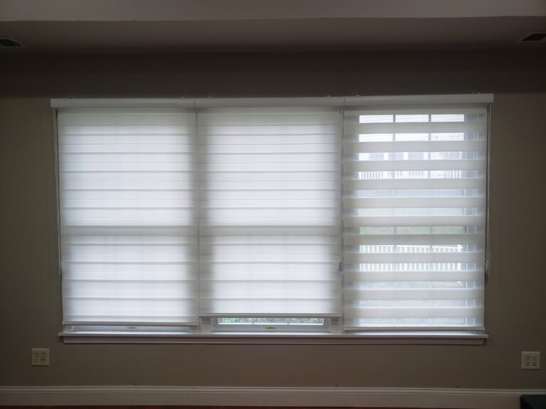 Sheer shadings in a Bergen County living room