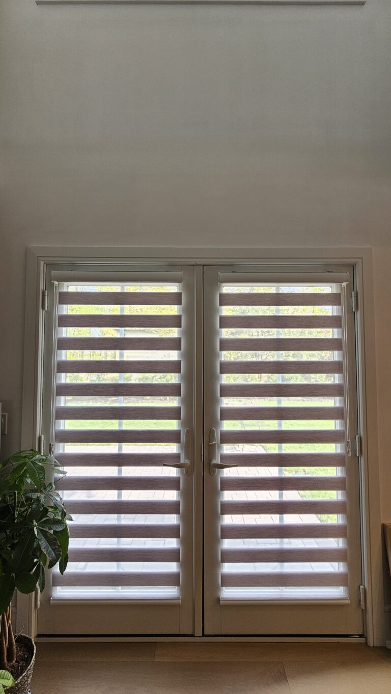 Custom sheer shadings fitted in a living room in Bergen County, NJ
