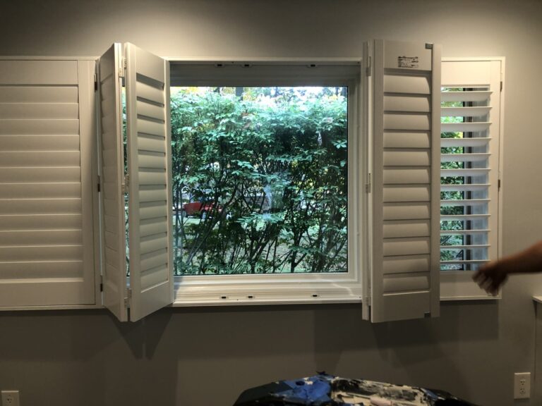 Plantation shutters in a Bergen County kitchen