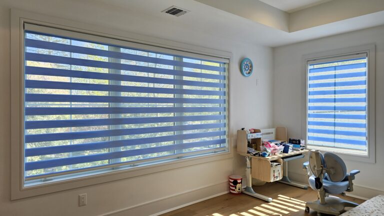 Sheer shadings installed in a New Jersey bedroom
