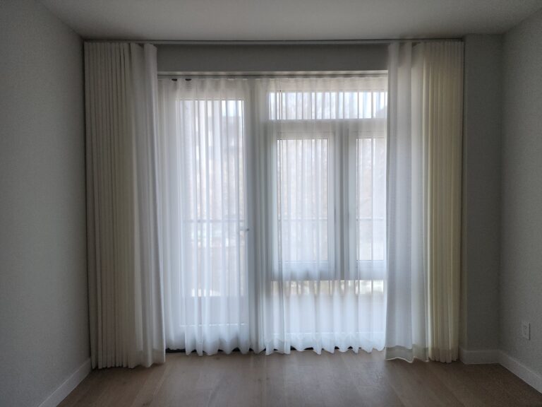 Custom sheer shadings fitted in a living room in Bergen County, NJ