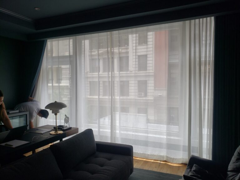 Sheer shadings in a Bergen County living room