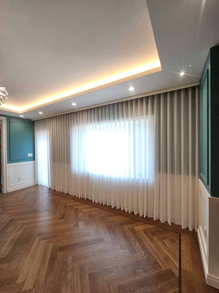 Roller shades measured and fitted for a Bergen County bedroom