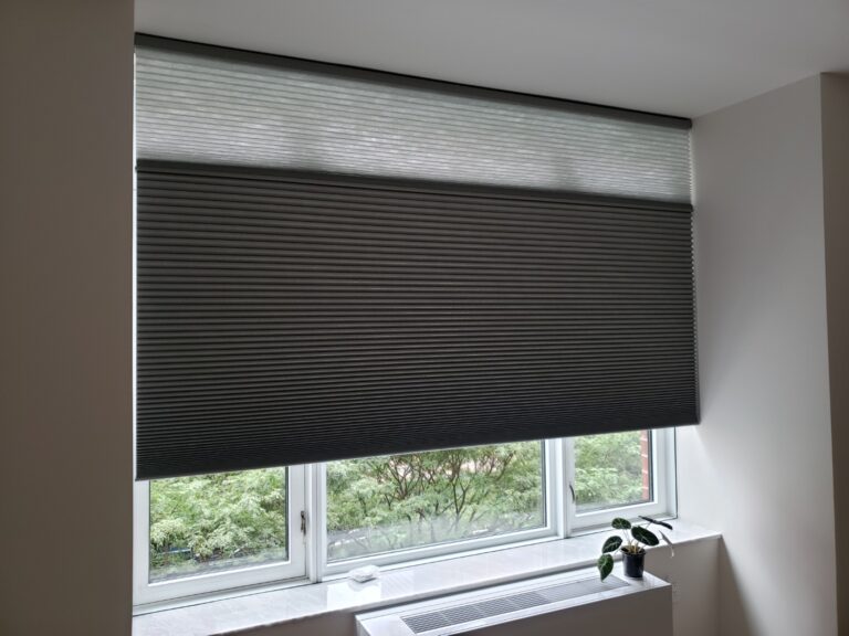 Blackout cellular shade in a bedroom