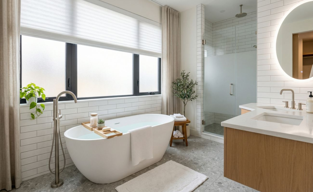bathroom window treatments