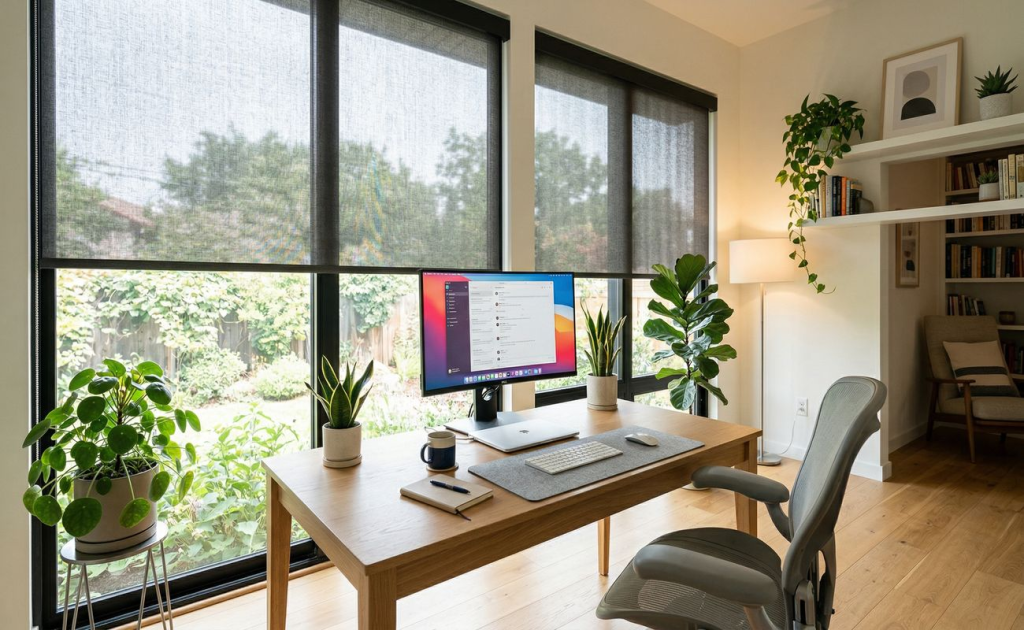 home office window treatments