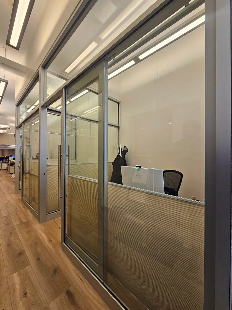Commercial office space with custom shades